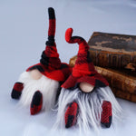 Load image into Gallery viewer, Miniature Red Buffalo Check gnome
