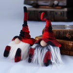 Load image into Gallery viewer, Miniature Red Buffalo Check gnome
