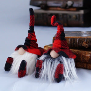 Miniature Red Buffalo Check gnome