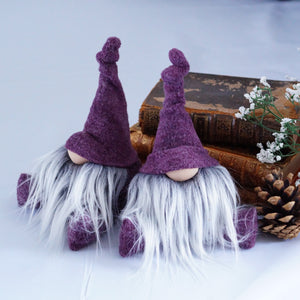 Miniature Purple Easter Gnome