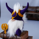 Load image into Gallery viewer, Purple Viking Warrior Gnome for football fans
