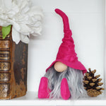 Load image into Gallery viewer, Gnome with a pink hat and books on a shelf
