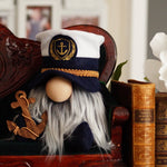 Load image into Gallery viewer, Sea Captain gnome sitting on a couch
