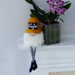 Load image into Gallery viewer, Gnome wearing a 'the Dog father' hat next to a potted plant on a white surface.

