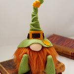 Load image into Gallery viewer, handmade leprechaun gnome with a bendable green hat and a bright ginger beard.
